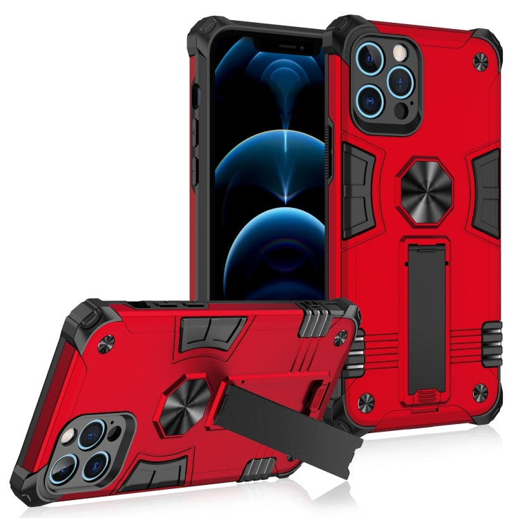 For iPhone 12 Pro 10pcs Shockproof TPU + PC Protective Case with Invisible Holder