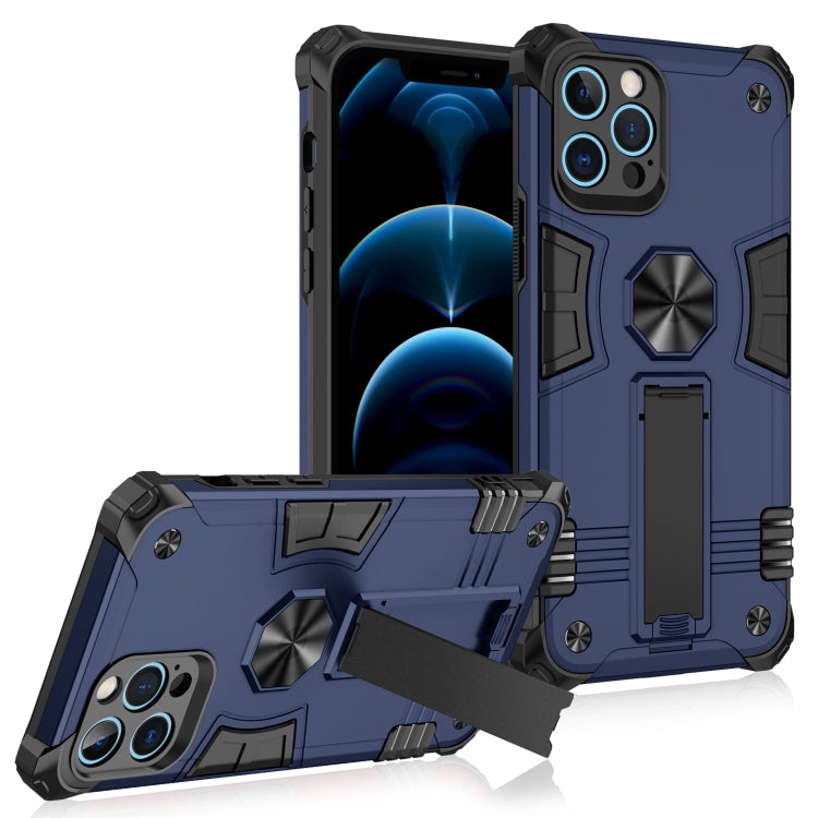 For iPhone 12 Pro 10pcs Shockproof TPU + PC Protective Case with Invisible Holder
