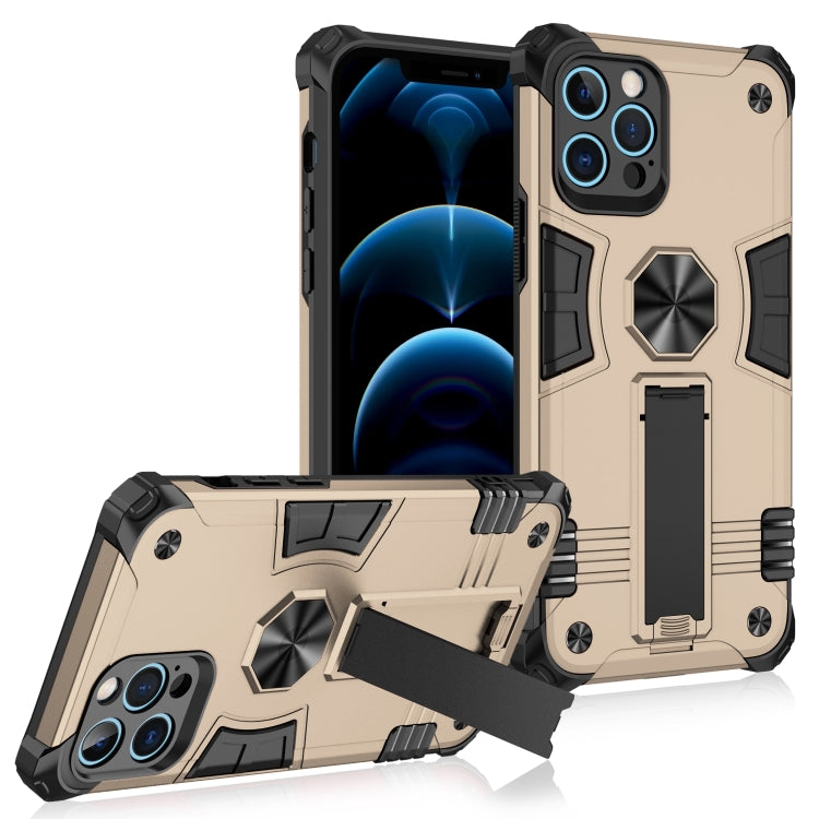 For iPhone 12 Pro 10pcs Shockproof TPU + PC Protective Case with Invisible Holder