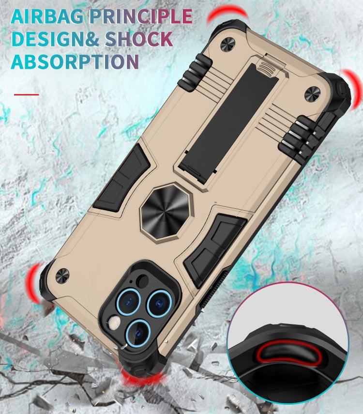 For iPhone 12 Pro 10pcs Shockproof TPU + PC Protective Case with Invisible Holder