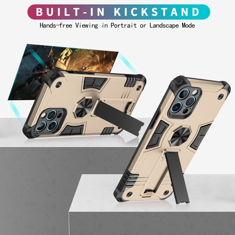For iPhone 12 Pro 10pcs Shockproof TPU + PC Protective Case with Invisible Holder