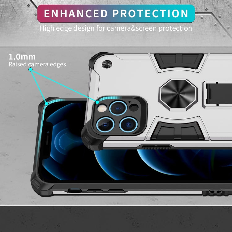 For iPhone 12 Pro 10pcs Shockproof TPU + PC Protective Case with Invisible Holder