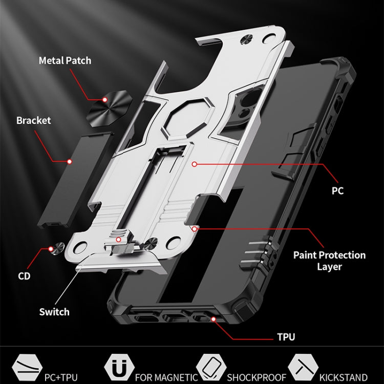 For iPhone 12 Pro 10pcs Shockproof TPU + PC Protective Case with Invisible Holder
