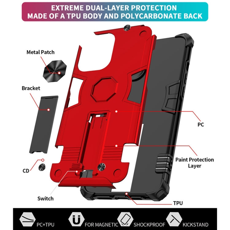 For iPhone 12 Pro Max 10 PCS Shockproof TPU + PC Protective Case with Invisible Holder