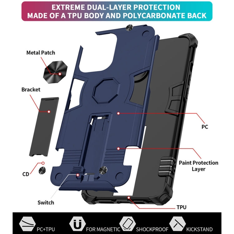 For iPhone 12 Pro Max 10 PCS Shockproof TPU + PC Protective Case with Invisible Holder