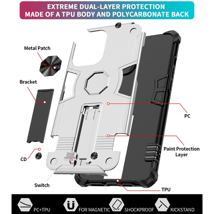 For iPhone 12 Pro Max 10 PCS Shockproof TPU + PC Protective Case with Invisible Holder