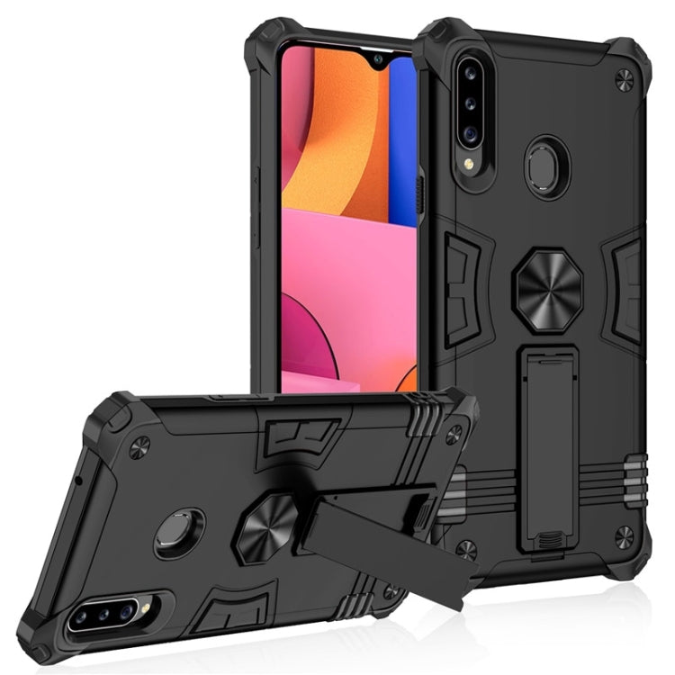 For Samsung Galaxy A20s 10 PCS Shockproof TPU + PC Protective Case with Invisible Holder