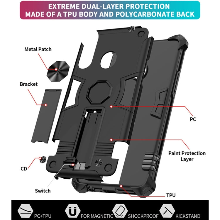 For Samsung Galaxy A20s 10 PCS Shockproof TPU + PC Protective Case with Invisible Holder