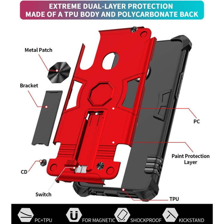 For Samsung Galaxy A20s 10 PCS Shockproof TPU + PC Protective Case with Invisible Holder