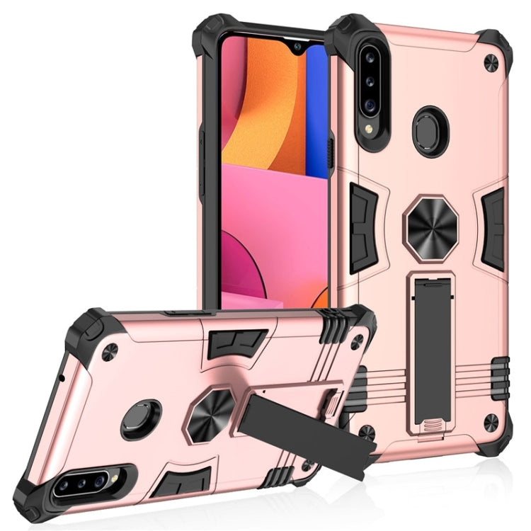For Samsung Galaxy A20s 10 PCS Shockproof TPU + PC Protective Case with Invisible Holder