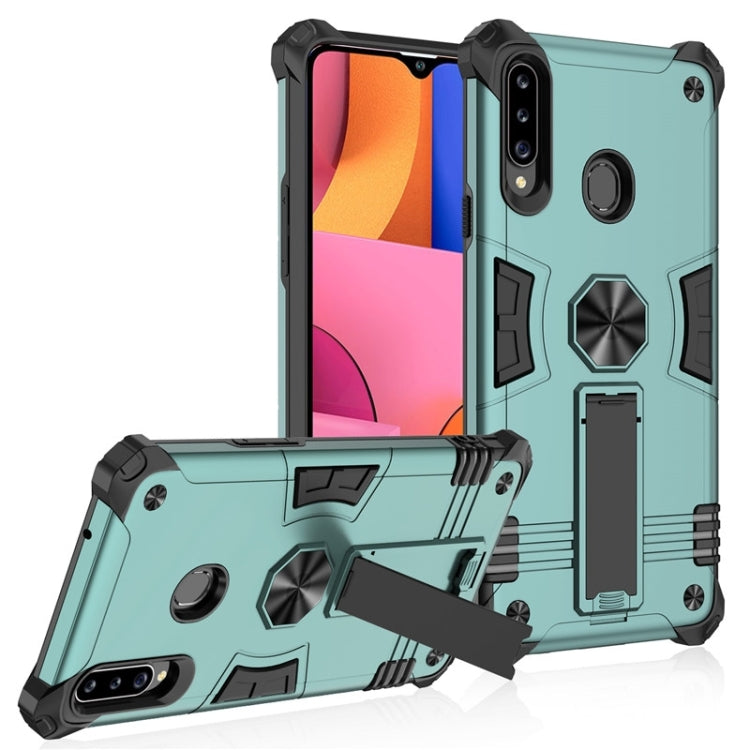 For Samsung Galaxy A20s 10 PCS Shockproof TPU + PC Protective Case with Invisible Holder