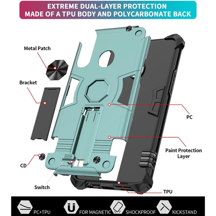 For Samsung Galaxy A20s 10 PCS Shockproof TPU + PC Protective Case with Invisible Holder
