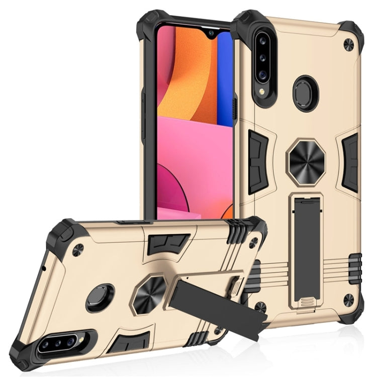 For Samsung Galaxy A20s 10 PCS Shockproof TPU + PC Protective Case with Invisible Holder