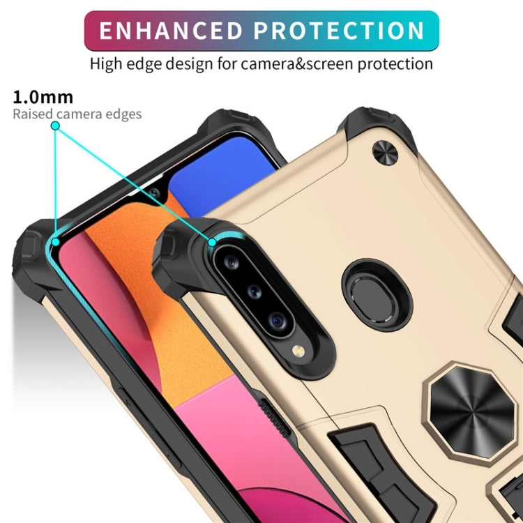 For Samsung Galaxy A20s 10 PCS Shockproof TPU + PC Protective Case with Invisible Holder