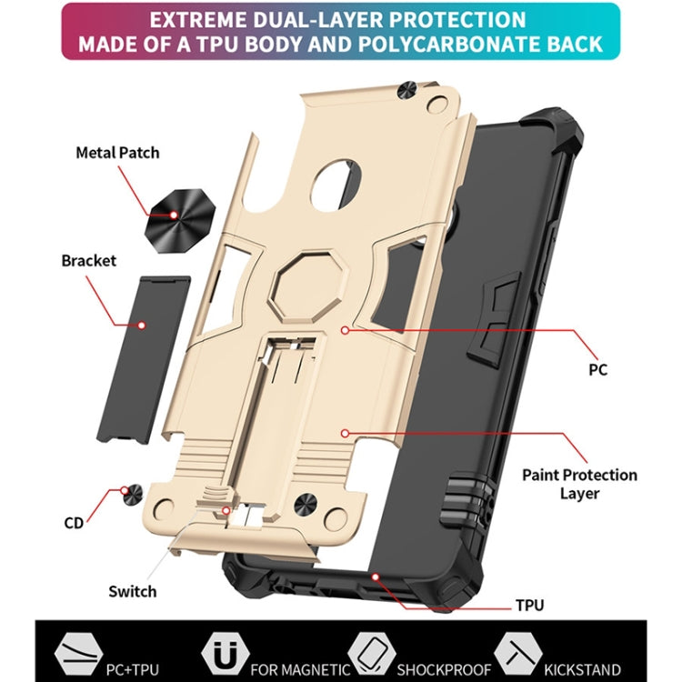 For Samsung Galaxy A20s 10 PCS Shockproof TPU + PC Protective Case with Invisible Holder