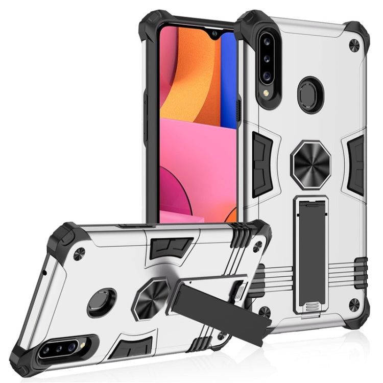For Samsung Galaxy A20s 10 PCS Shockproof TPU + PC Protective Case with Invisible Holder