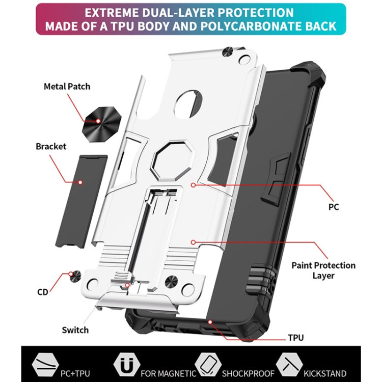 For Samsung Galaxy A20s 10 PCS Shockproof TPU + PC Protective Case with Invisible Holder