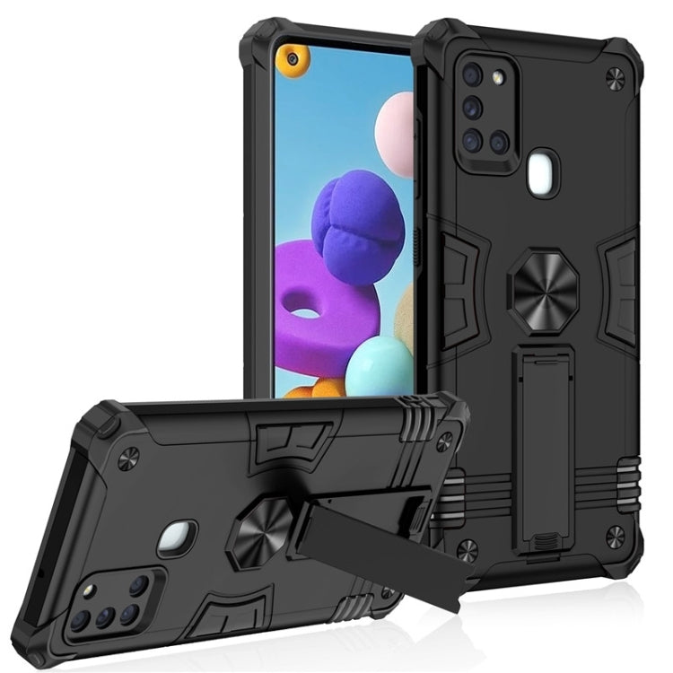 For Samsung Galaxy A21s 10 PCS Shockproof TPU + PC Protective Case with Invisible Holder