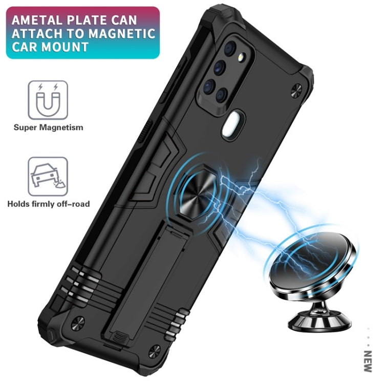 For Samsung Galaxy A21s 10 PCS Shockproof TPU + PC Protective Case with Invisible Holder