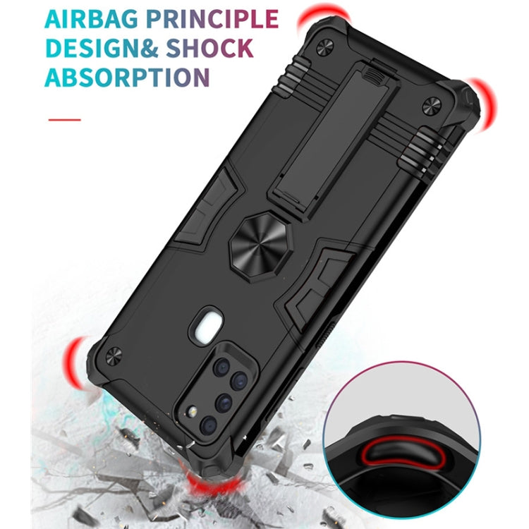 For Samsung Galaxy A21s 10 PCS Shockproof TPU + PC Protective Case with Invisible Holder
