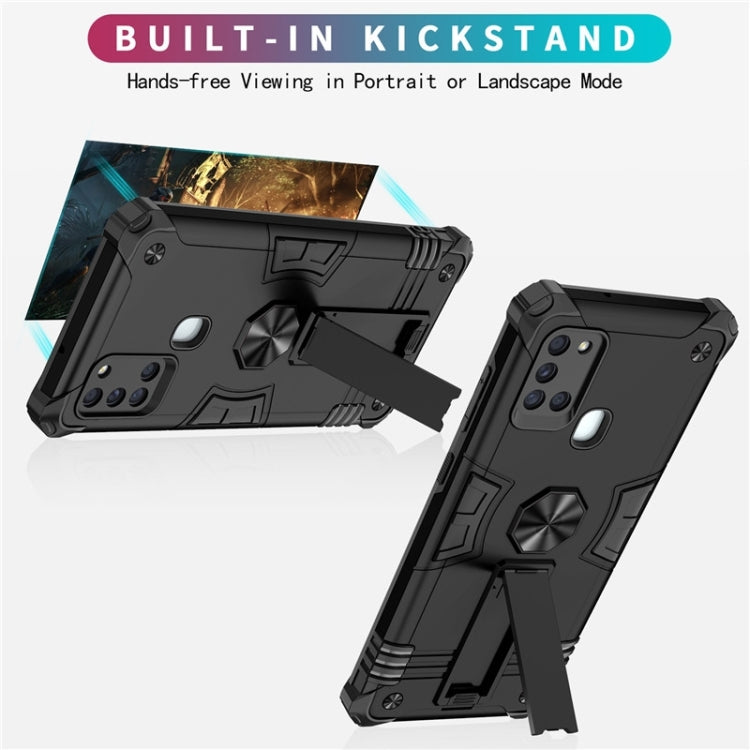 For Samsung Galaxy A21s 10 PCS Shockproof TPU + PC Protective Case with Invisible Holder