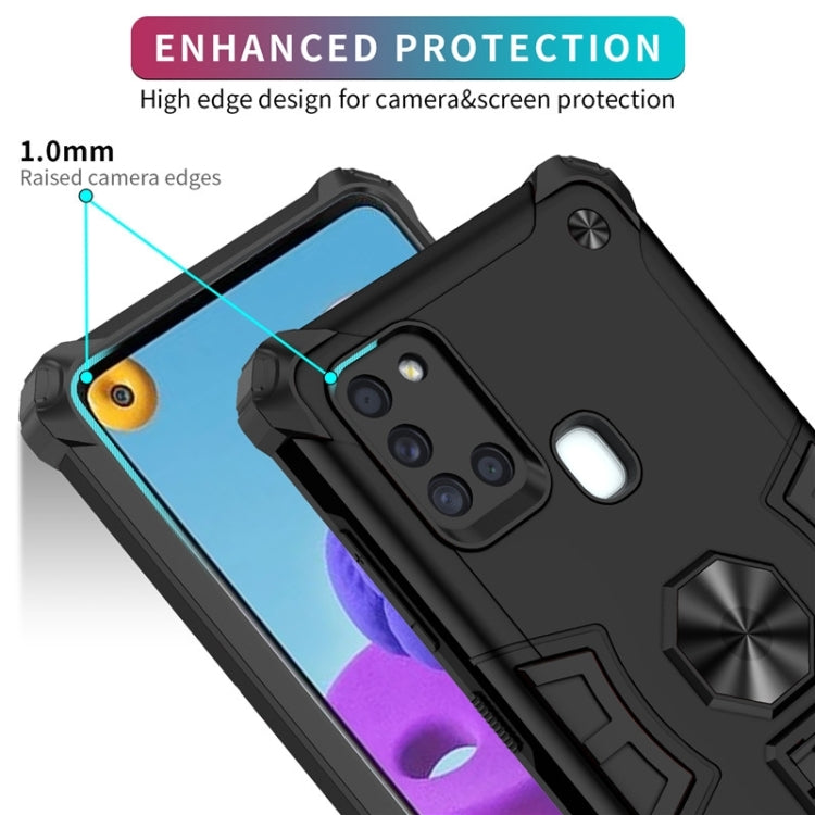 For Samsung Galaxy A21s 10 PCS Shockproof TPU + PC Protective Case with Invisible Holder