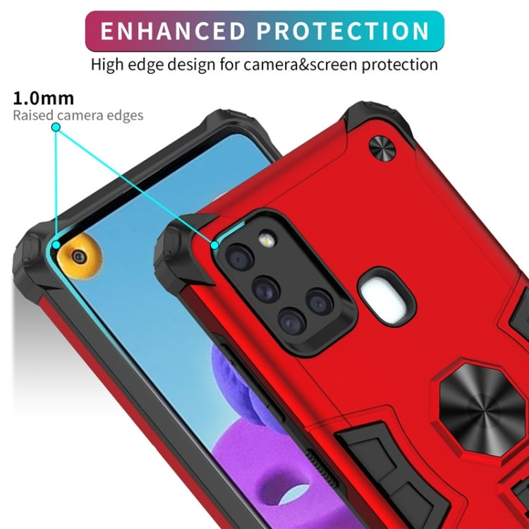For Samsung Galaxy A21s 10 PCS Shockproof TPU + PC Protective Case with Invisible Holder