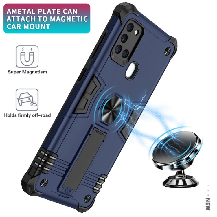 For Samsung Galaxy A21s 10 PCS Shockproof TPU + PC Protective Case with Invisible Holder