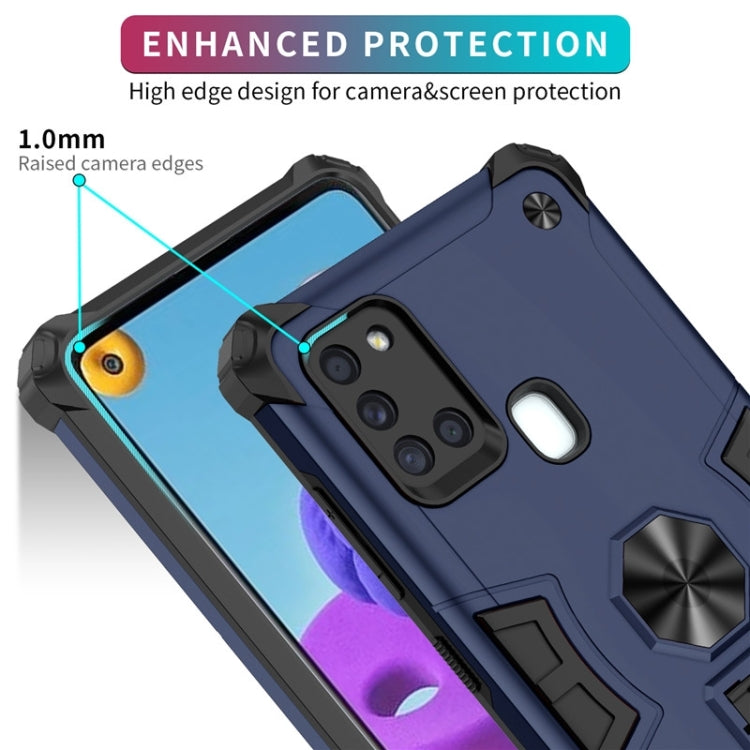 For Samsung Galaxy A21s 10 PCS Shockproof TPU + PC Protective Case with Invisible Holder
