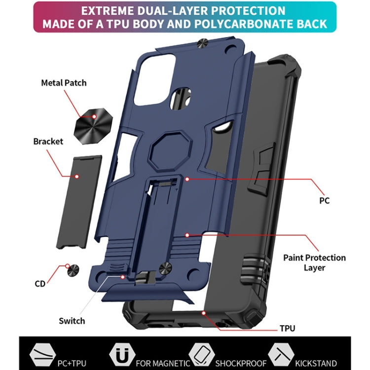 For Samsung Galaxy A21s 10 PCS Shockproof TPU + PC Protective Case with Invisible Holder