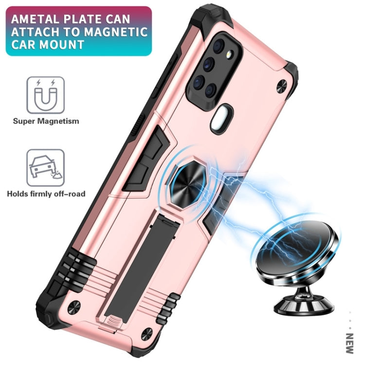 For Samsung Galaxy A21s 10 PCS Shockproof TPU + PC Protective Case with Invisible Holder