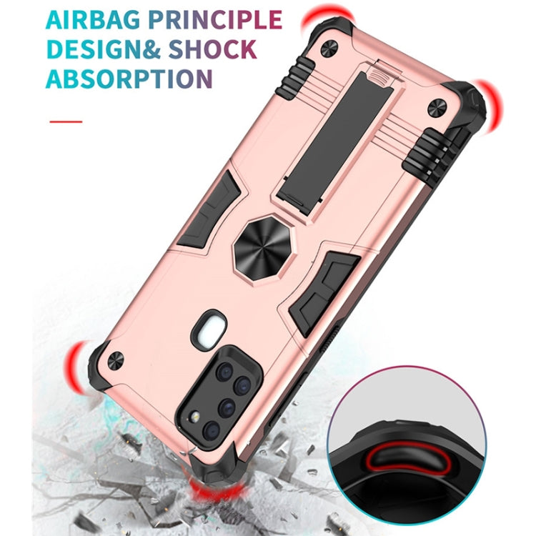 For Samsung Galaxy A21s 10 PCS Shockproof TPU + PC Protective Case with Invisible Holder