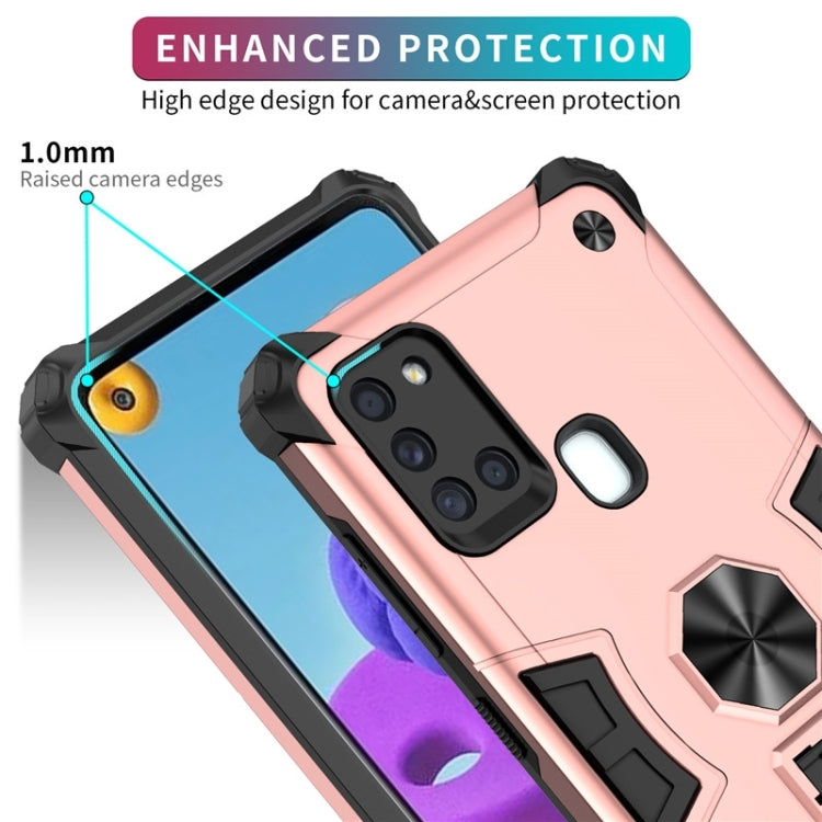 For Samsung Galaxy A21s 10 PCS Shockproof TPU + PC Protective Case with Invisible Holder