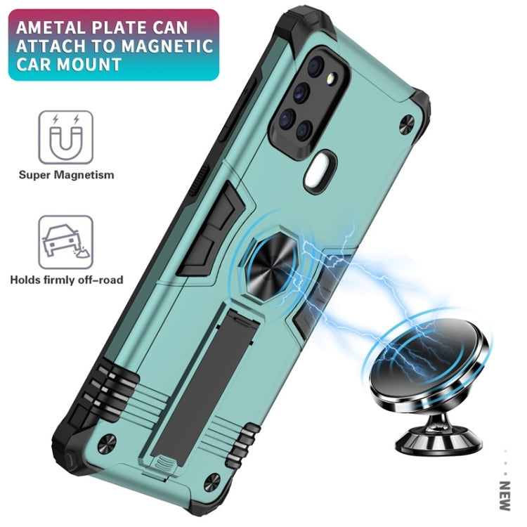 For Samsung Galaxy A21s 10 PCS Shockproof TPU + PC Protective Case with Invisible Holder