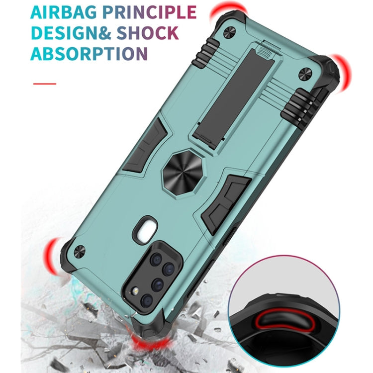 For Samsung Galaxy A21s 10 PCS Shockproof TPU + PC Protective Case with Invisible Holder