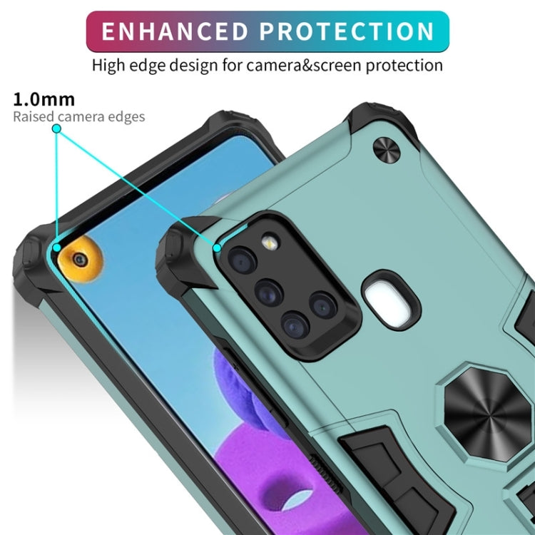 For Samsung Galaxy A21s 10 PCS Shockproof TPU + PC Protective Case with Invisible Holder