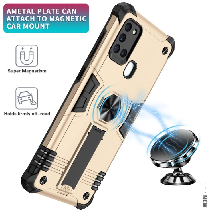 For Samsung Galaxy A21s 10 PCS Shockproof TPU + PC Protective Case with Invisible Holder