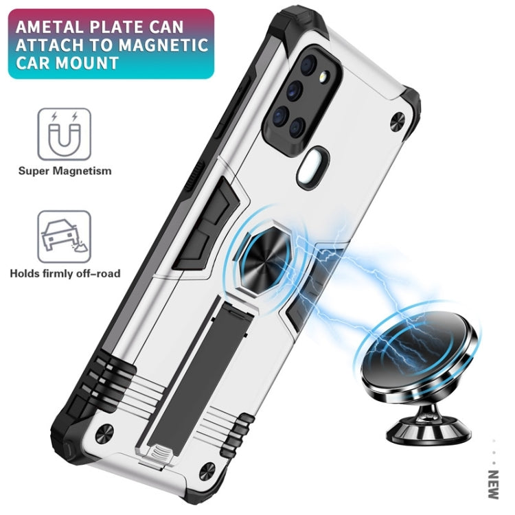For Samsung Galaxy A21s 10 PCS Shockproof TPU + PC Protective Case with Invisible Holder