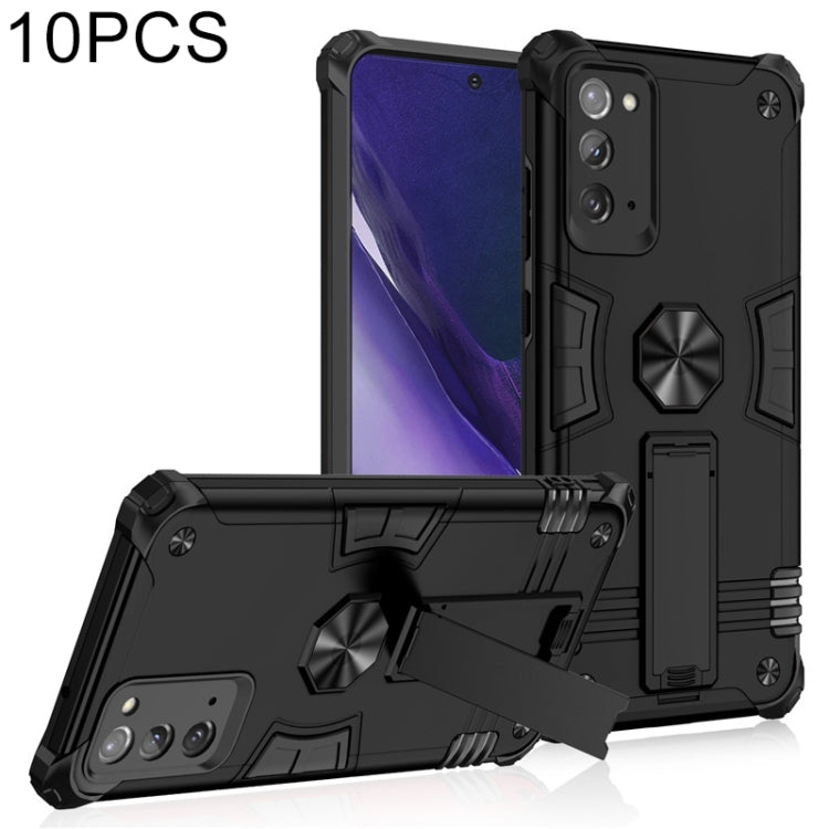 For Samsung Galaxy Note20 10 PCS Shockproof TPU + PC Protective Case with Invisible Holder