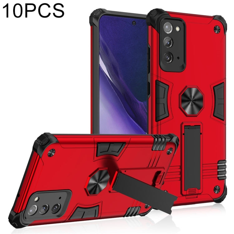 For Samsung Galaxy Note20 10 PCS Shockproof TPU + PC Protective Case with Invisible Holder