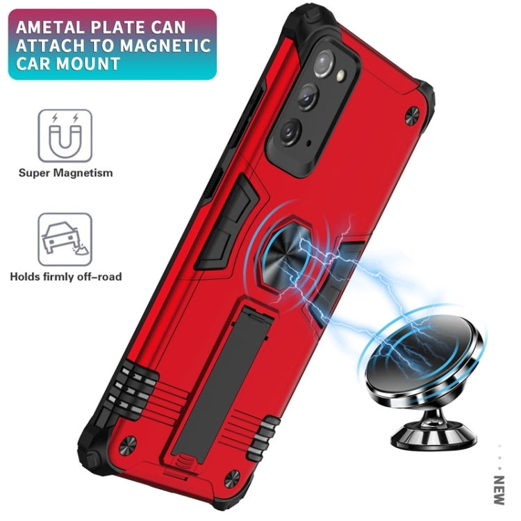 For Samsung Galaxy Note20 10 PCS Shockproof TPU + PC Protective Case with Invisible Holder