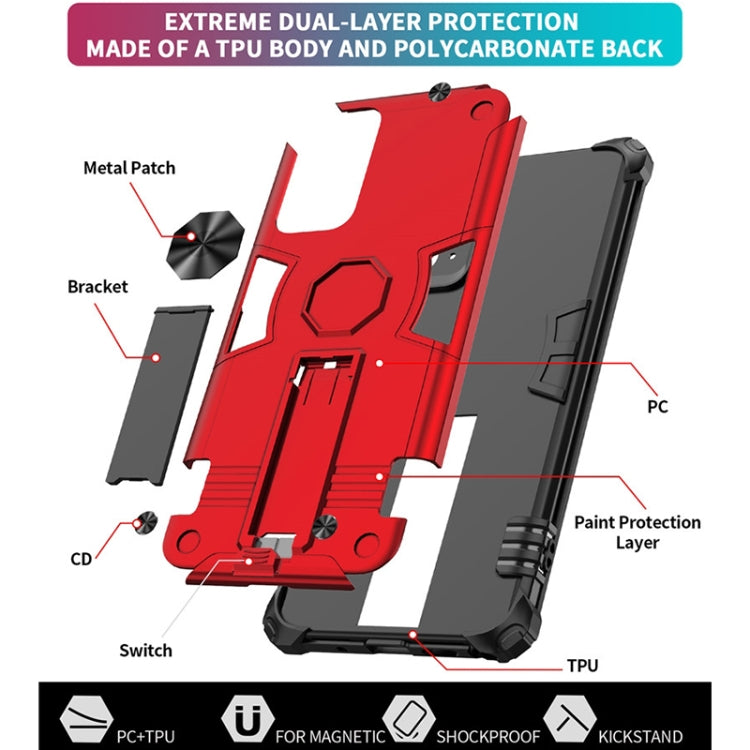For Samsung Galaxy Note20 10 PCS Shockproof TPU + PC Protective Case with Invisible Holder