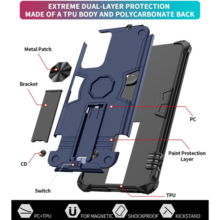 For Samsung Galaxy Note20 10 PCS Shockproof TPU + PC Protective Case with Invisible Holder