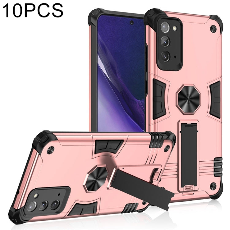 For Samsung Galaxy Note20 10 PCS Shockproof TPU + PC Protective Case with Invisible Holder