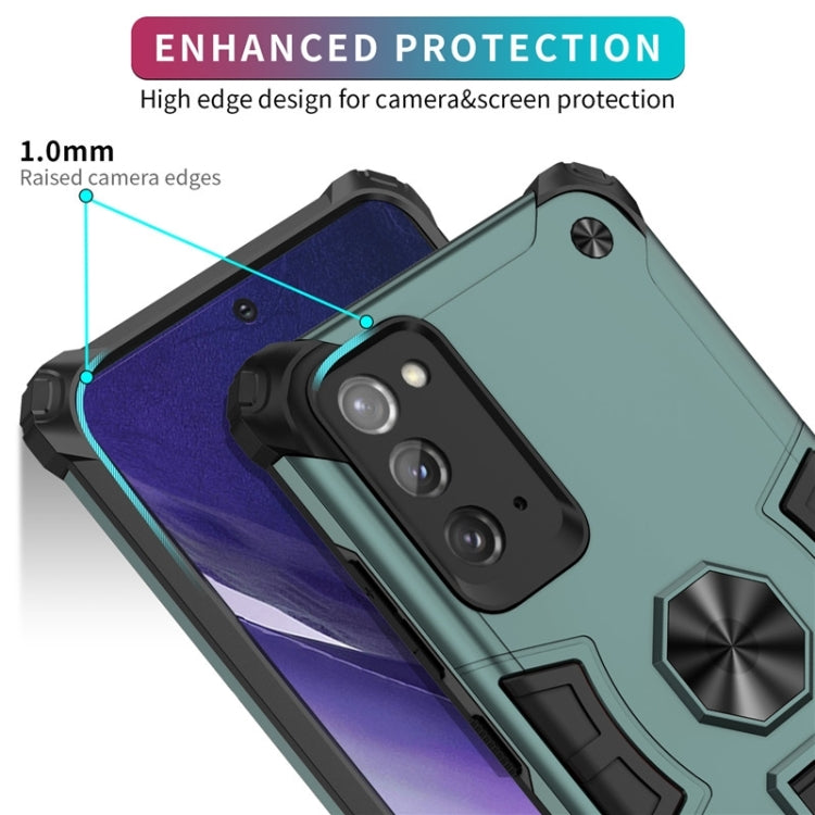 For Samsung Galaxy Note20 10 PCS Shockproof TPU + PC Protective Case with Invisible Holder
