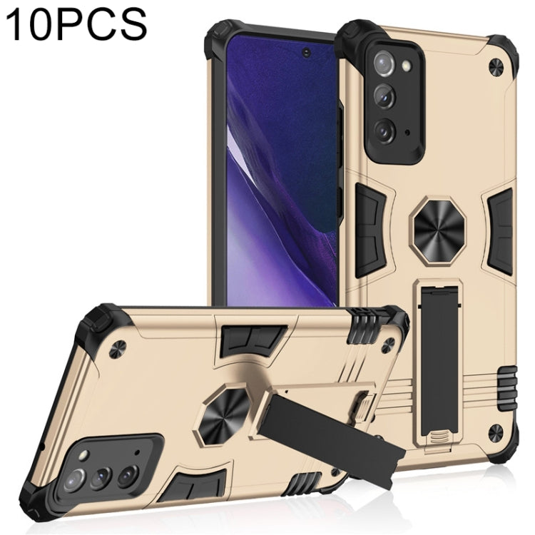 For Samsung Galaxy Note20 10 PCS Shockproof TPU + PC Protective Case with Invisible Holder