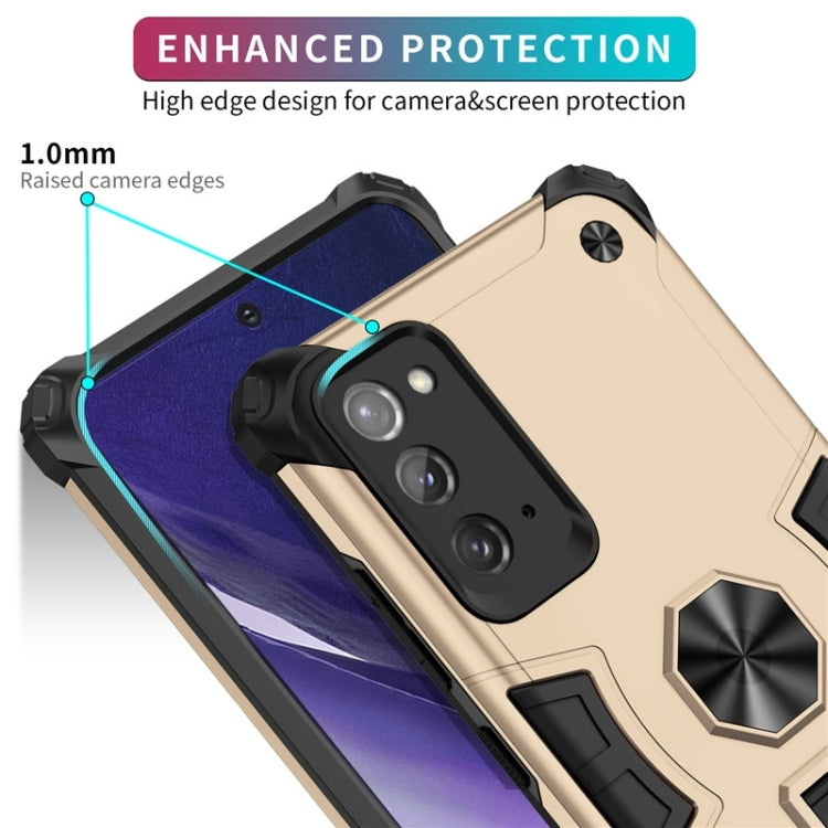 For Samsung Galaxy Note20 10 PCS Shockproof TPU + PC Protective Case with Invisible Holder