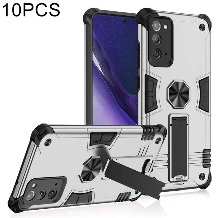 For Samsung Galaxy Note20 10 PCS Shockproof TPU + PC Protective Case with Invisible Holder