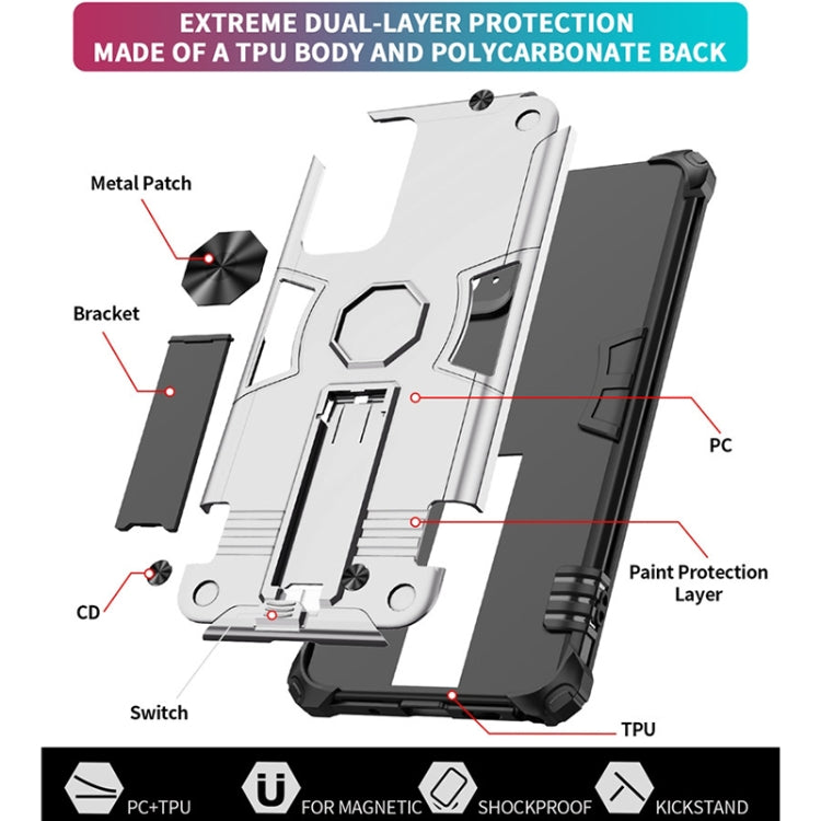 For Samsung Galaxy Note20 10 PCS Shockproof TPU + PC Protective Case with Invisible Holder