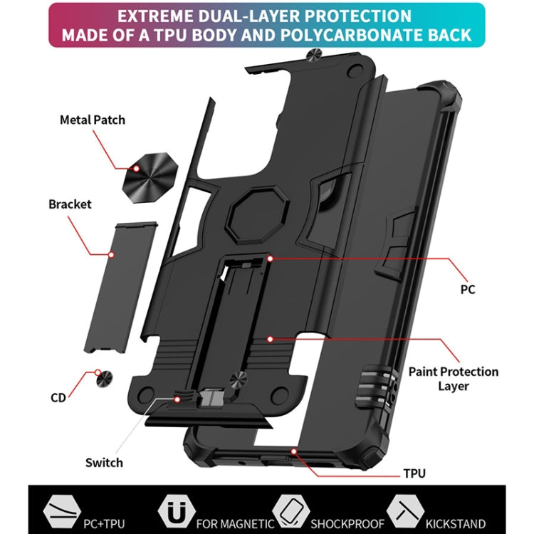 For Samsung Galaxy Note20 Ultra 10 PCS Shockproof TPU + PC Protective Case with Invisible Holder